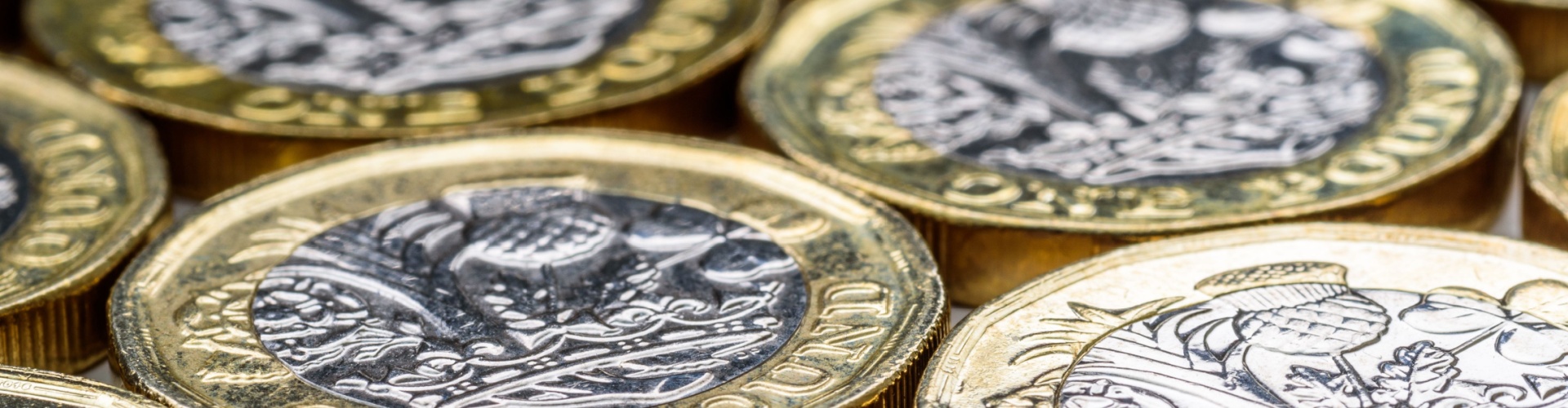 Stack of pound coins